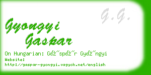 gyongyi gaspar business card